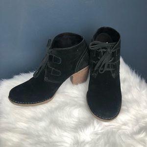 Women’s CLARKS CARLETA LYON Black Suede Heels